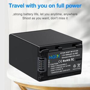 HQIX 소니 FDR-AX30 AXP35 AX40 AX45 AX100E AX700 AXP55 AX60 HXR-NX80 PXW-Z90 DEV-50 30 카메라 NP-FV10