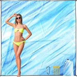 하이호 비치 담요 방수 모래 방지 매트 1-8인용 급속 건조 내구성 있는 야외 피크닉 페스티벌 여행 캠핑