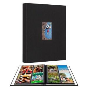 3.5x5 사진 앨범 앨범에는 가족 포함되어 창문이 256장의 린넨 커버 블랙 결혼식 기념 앨범이 전면 있습니다 3x5 카드