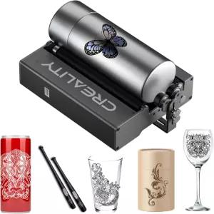 로터리 롤러 곡면 물체 조각을 위한 크리알리티 360° 조각기 Y축 모듈 컵 병 펜 캔 등 직경 5mm ~ 120mm