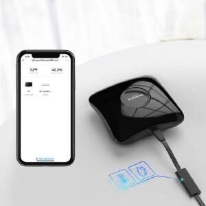 BroadLink RM4 Pro + HTS2 RF/IR 온도 및 습도 센서 버전 스마트 호환 홈 솔루션을 갖춘 무선 범용 원격 허