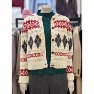 [하프클럽/숲]SOUP 세이브존07 아가일 노르딕 무늬 가디건 OACGDT2