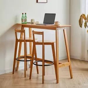 원목 원형 바테이블 도금 탁자 홈바 높은 스탠딩 다리