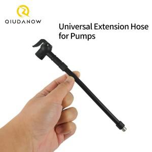 Qiudanow 범용 자전거 펌프 노즐 어댑터 및 연장 호스 (클릭 프레스타 슈레더 던롭 호환 밸브용) 도구 액세
