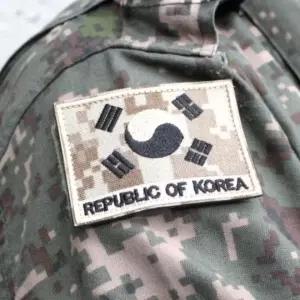 태극기 와펜 자수 패치 국기 군장