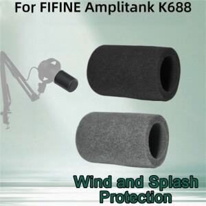 1개 교체용 마이크 윈드스크린 커버 플로킹 스폰지 폼 방풍 (FIFINE litank K688용)