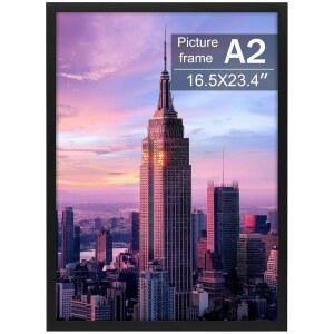 골든 스테이트 아트 A2 디스플레이 매트 프레임 포토 블랙 사진 단단한 벽면 없는 - 16.5X23.4 나무와