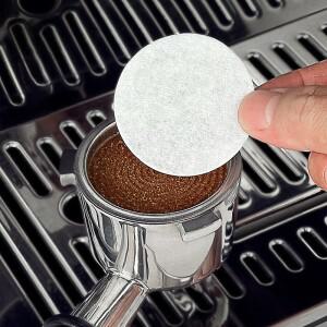 515358mm 일회용 커피 필터 종이 이탈리아 핸들 라운드 보조 물 100pcs 모카 포트 도구