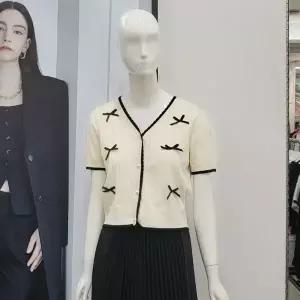 [ab.f.z]Abfz DP01 리본 디테일 Y라인 미니 가디건 AFY2QY38_P364924780