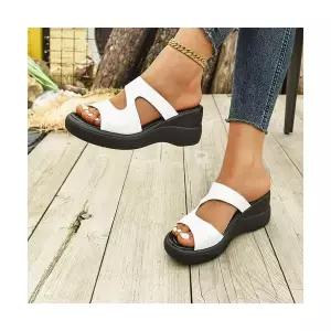 여자 여름 통굽 토시 송편 웨지 슬리퍼 빅사이즈 OP5