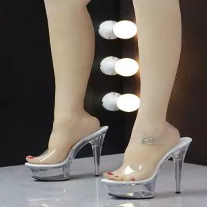 투명 폴댄스 유리구두 미인대회 대회용 웨딩