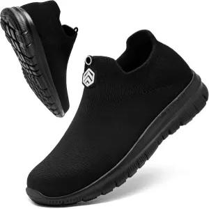 라르메른 남성용 스틸 토슈즈 슬립 온 스니커즈 작업 안전화 편안한 경량 건설 러닝 워킹 테니스화