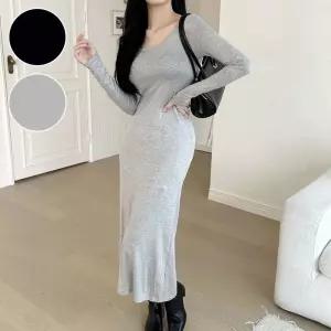 항아리 핏 이너 슬립 슬림 스판 봄 바캉스 민소매 면 꾸안꾸 긴팔 [fDBA418]