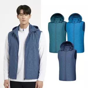 무료배송[콜핑공식]남성 봄 펀칭 은은한 스트라이프 등산 경량 조끼