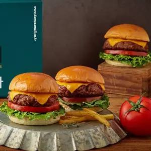 (담짜몰) 정통 미국식 수제 치즈 햄버거 밀키트 3인분