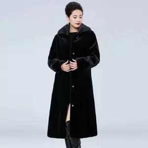 밴널스샵 여친 야구 빅사이즈 통밍크롱니트패치밍크후드밍크 잠바 헤닝밍크코트 코트 HO1