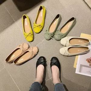 여자 플랫슈즈 5컬러 1P 리본 데일리 단화 신발 슈즈 여자단화 여성단화 밴딩단화