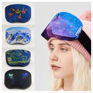 [호환품]스키 고글 보호 커버 극세사로 제작된 남성용 신축성이 뛰어나고 먼지 방지 경량