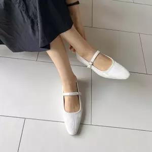 굽낮은 여성화 스웨이드 플랫 슈즈 여자 직장인 코디 스웨이드플랫 메리제인슈즈