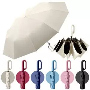[도매라인] 세련되고 심플한 고리형 3단자동우산 손잡이 버클형 튼튼한 10K살대 자동우산 암막우산