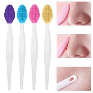 8Pcs 실리콘 립 스크럽 브러시 양면 엑스 폴리 에이 팅 청소 건조 갈라진 입술 어두운 입술 도구를 밝게