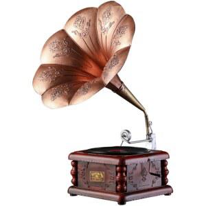 레트로 축음기 모형 빈티지 장 LP 턴테이블 엔틱