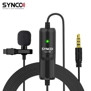 [호환품]SYNCO Lav-S8 전문 라발리에 마이크 클립온 무지향성 옷깃 소음 감소 자동 페어링 8M/ 26.2ft 케이