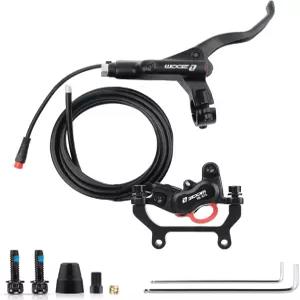 줌 이바이크 유압 디스크 브레이크 세트 H876E 4피스톤 전원 차단 전기 자전거 키트 2핀 센서 포함