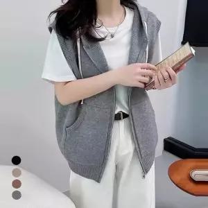 77까지)니트포켓후드집업베스트_HB4FVT008C