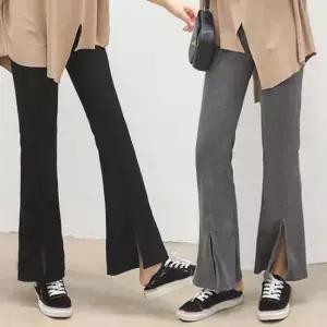 [다잇템] 여자 나팔 슬릿 포인트 세미 앞 데일리 팬츠