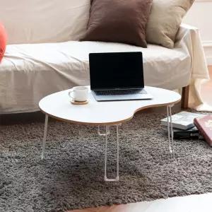 [퍼니메이커]이지 우드 화이트 피넛 테이블 책상 좌식책상 접이식테이블 성경테이블