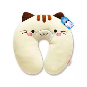 [퍼니메이커]고양이 목쿠션 핑크 러블리 차량용 악세사리 목베개 선물 캐릭터 크리스마스선물 귀여운캐릭터