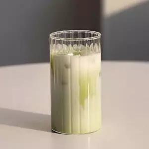 현이몰 Z4913 플리츠 내열유리컵 하이 500ml 맥주잔 유리컵 유리잔 비어잔 커피잔 아이스커피잔 쥬스잔