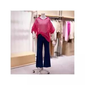 [하프클럽/시에로]  SF2KTF367 루즈핏 망사 후드 니트