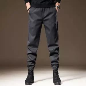 엘럽 남자 배기핏 바지 빈티지 카고 슬랙스 가을 와이드 패치 배기 조거 팬츠 원템3