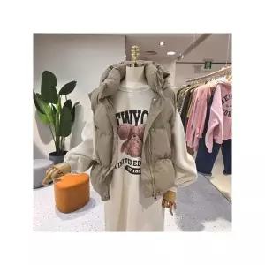 [하프클럽/에잇컨셉]  C24K7FVE020 허리 스트링 후드패딩조끼