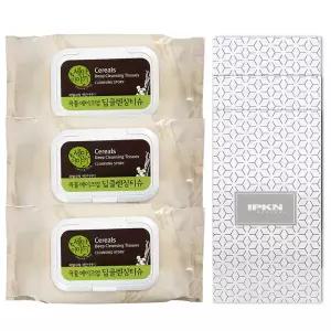 곡물 딥 클렌징티슈 300매+입큰 순면 화장솜 240매
