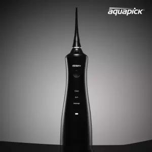 아쿠아픽 AQ-230 블랙 에디션 구강세정기 휴대용 무선 치아 물치실 치간 세척기