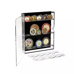 주화 수납함 메달 코인거치대 진열대 디스플레이 기념 코인 동전 투명 수집 주화수납함