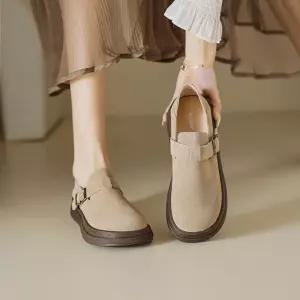 엘럽여성 가을 슈즈 하이탑 통굽 플랫 쿠셔닝 로퍼 구두 단화 원템3