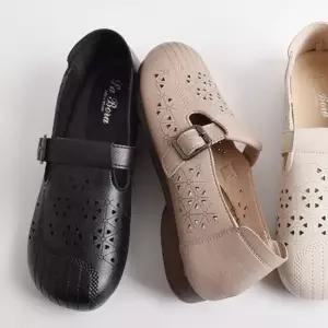 중년여성 엄마신발 낮은굽 플랫슈즈 여성용 단화 스웨이드플랫슈즈 여자플랫연말모임