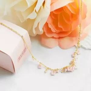 핸드메이드) 체리 블로썸 목걸이 패션목걸이 벚꽃목걸이 플라워목걸이 봄목걸이