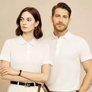 모던 카라 데일리 반팔티 기본 무지 티셔츠 남성 여성 커플 골프 운동