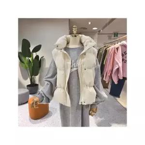 [하프클럽/에잇컨셉]  C25K7FVE020 허리스트링 후드패딩조끼