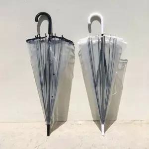 투명 비닐 장우산 자동 한국 골프