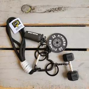 헬스 덤벨 로프 키링 카라비너