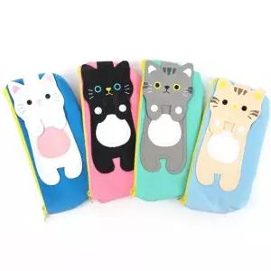 고양이모양 파우치 고양이화장품파우치 고양이모양파우치 캐릭터파우치