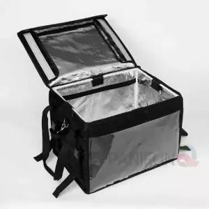 보온보냉배달가방 48L 블랙 킥보드배달통 은박보냉백 배달보냉가방 오토바이배달가방 자전거배달통