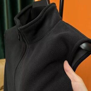 쿨링원단 남성용 가을 겨울 작업용 편안한 레이스백 조끼 방한 캐주얼 아웃도어 재킷 청춘 패션 표준 사이즈 중량감 있는 두꺼운