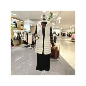 [하프클럽/멜로디가든]  M25WAV106 후드 롱패딩조끼